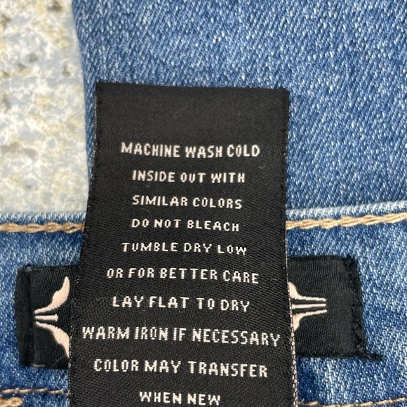 Nanette Lepore Belle High Rise Ankle Skinny Distressed Jeans Womens Size 4 Blue - Picture 6 of 7